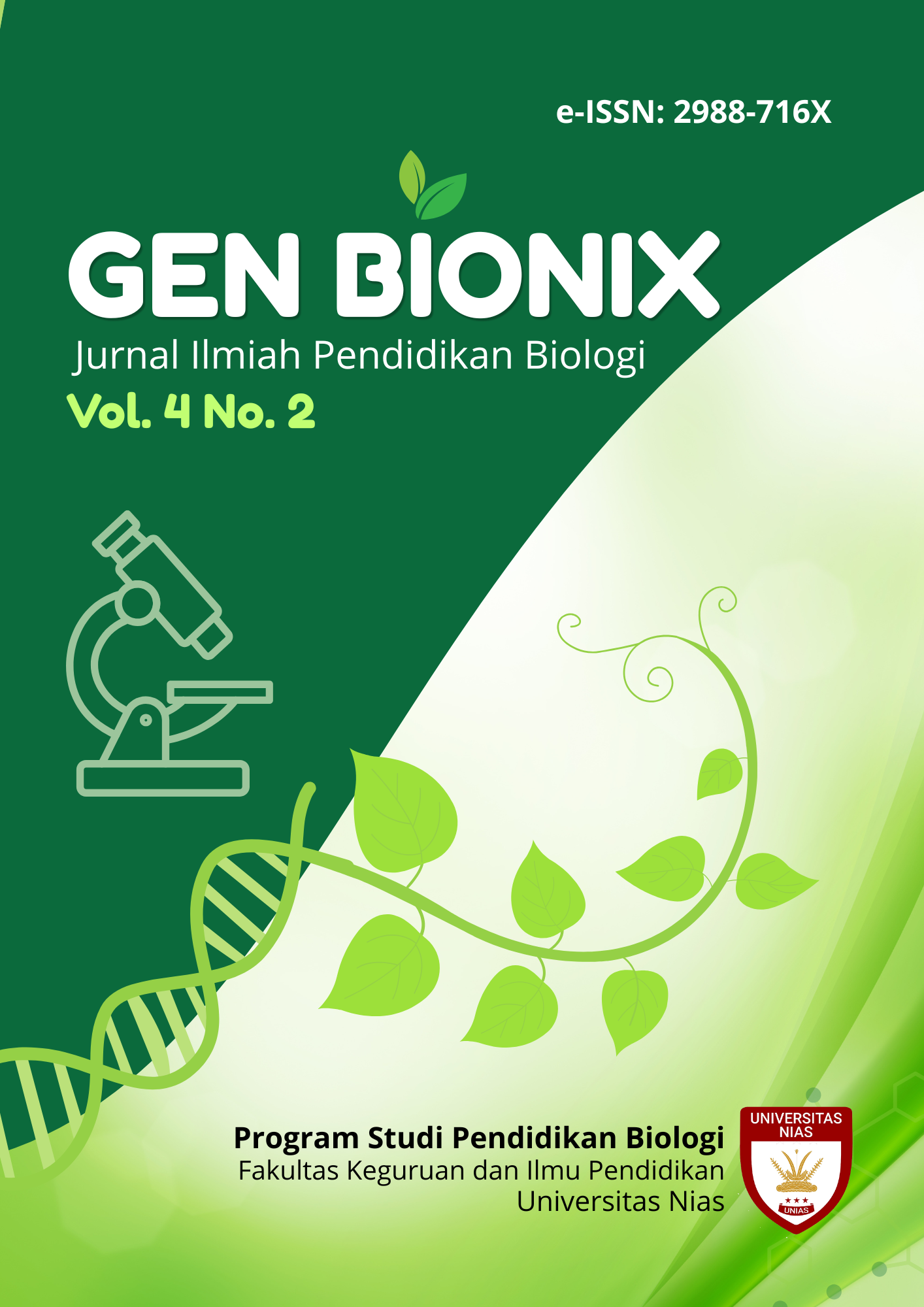 					View Vol. 4 No. 2 (2026): GEN BIONIX: Jurnal Ilmiah Pendidikan Biologi (In Process)
				